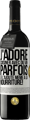 39,95 € Envoi gratuit | Vin rouge Édition RED MBE Réserve J'adore cuisiner avec du vin. Parfois je l'ajoute même à la nourriture! Étiquette Blanche. Étiquette personnalisable Réserve 12 Mois Récolte 2014 Tempranillo