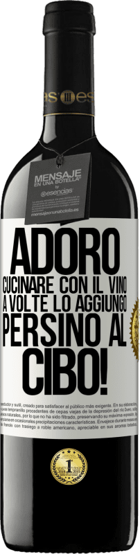 39,95 € Spedizione Gratuita | Vino rosso Edizione RED MBE Riserva Adoro cucinare con il vino. A volte lo aggiungo persino al cibo! Etichetta Bianca. Etichetta personalizzabile Riserva 12 Mesi Raccogliere 2015 Tempranillo