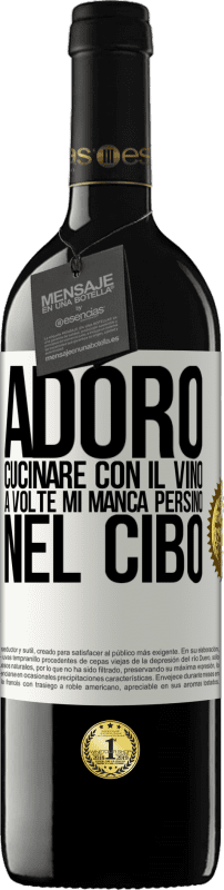 39,95 € Spedizione Gratuita | Vino rosso Edizione RED MBE Riserva Adoro cucinare con il vino. A volte mi manca persino nel cibo Etichetta Bianca. Etichetta personalizzabile Riserva 12 Mesi Raccogliere 2015 Tempranillo