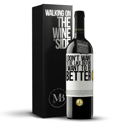 «I don't want to be like before, I want to be better» RED Edition MBE Reserve