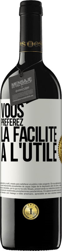 39,95 € Envoi gratuit | Vin rouge Édition RED MBE Réserve Vous préférez la facilité à l'utile Étiquette Blanche. Étiquette personnalisable Réserve 12 Mois Récolte 2016 Tempranillo