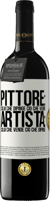 39,95 € Spedizione Gratuita | Vino rosso Edizione RED MBE Riserva Pittore: colui che dipinge ciò che vende. Artista: colui che vende ciò che dipinge Etichetta Bianca. Etichetta personalizzabile Riserva 12 Mesi Raccogliere 2014 Tempranillo