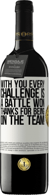 39,95 € Free Shipping | Red Wine RED Edition MBE Reserve With you every challenge is a battle won. Thanks for being on the team! White Label. Customizable label Reserve 12 Months Harvest 2016 Tempranillo
