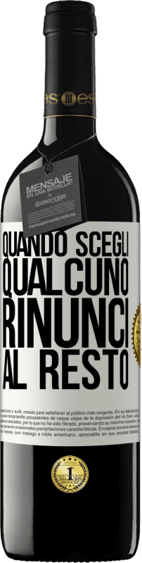 39,95 € Spedizione Gratuita | Vino rosso Edizione RED MBE Riserva Quando scegli qualcuno, rinunci al resto Etichetta Bianca. Etichetta personalizzabile Riserva 12 Mesi Raccogliere 2015 Tempranillo