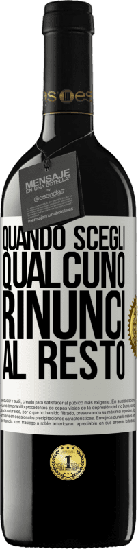 39,95 € Spedizione Gratuita | Vino rosso Edizione RED MBE Riserva Quando scegli qualcuno, rinunci al resto Etichetta Bianca. Etichetta personalizzabile Riserva 12 Mesi Raccogliere 2016 Tempranillo