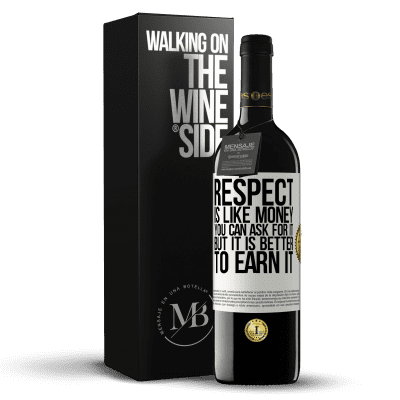 «Respect is like money. You can ask for it, but it is better to earn it» RED Edition MBE Reserve