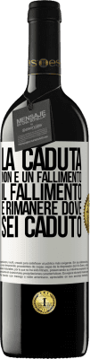 39,95 € Spedizione Gratuita | Vino rosso Edizione RED MBE Riserva La caduta non è un fallimento. Il fallimento è rimanere dove sei caduto Etichetta Bianca. Etichetta personalizzabile Riserva 12 Mesi Raccogliere 2015 Tempranillo