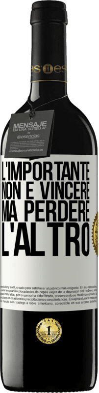 39,95 € Spedizione Gratuita | Vino rosso Edizione RED MBE Riserva L'importante non è vincere, ma perdere l'altro Etichetta Bianca. Etichetta personalizzabile Riserva 12 Mesi Raccogliere 2015 Tempranillo