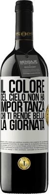 39,95 € Spedizione Gratuita | Vino rosso Edizione RED MBE Riserva Il colore del cielo non ha importanza. Chi ti rende bella la giornata Etichetta Bianca. Etichetta personalizzabile Riserva 12 Mesi Raccogliere 2014 Tempranillo