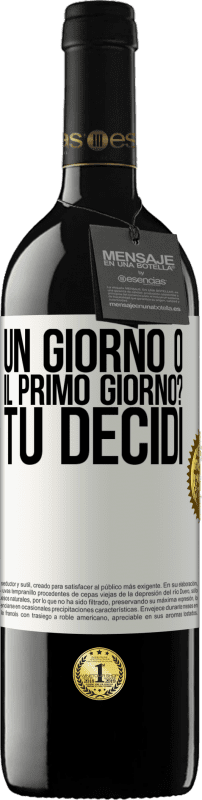 39,95 € Spedizione Gratuita | Vino rosso Edizione RED MBE Riserva un giorno o il primo giorno? Tu decidi Etichetta Bianca. Etichetta personalizzabile Riserva 12 Mesi Raccogliere 2015 Tempranillo