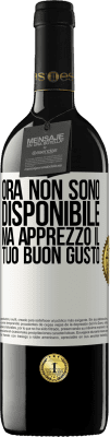 39,95 € Spedizione Gratuita | Vino rosso Edizione RED MBE Riserva Ora non sono disponibile, ma apprezzo il tuo buon gusto Etichetta Bianca. Etichetta personalizzabile Riserva 12 Mesi Raccogliere 2014 Tempranillo