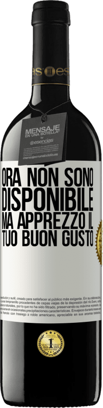 39,95 € Spedizione Gratuita | Vino rosso Edizione RED MBE Riserva Ora non sono disponibile, ma apprezzo il tuo buon gusto Etichetta Bianca. Etichetta personalizzabile Riserva 12 Mesi Raccogliere 2015 Tempranillo