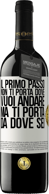 39,95 € Spedizione Gratuita | Vino rosso Edizione RED MBE Riserva Il primo passo non ti porta dove vuoi andare, ma ti porta da dove sei Etichetta Bianca. Etichetta personalizzabile Riserva 12 Mesi Raccogliere 2015 Tempranillo