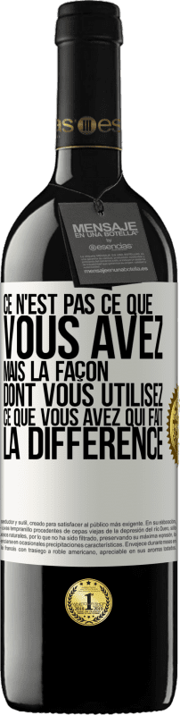 39,95 € Envoi gratuit | Vin rouge Édition RED MBE Réserve Ce n'est pas ce que vous avez, mais la façon dont vous utilisez ce que vous avez qui fait la différence Étiquette Blanche. Étiquette personnalisable Réserve 12 Mois Récolte 2015 Tempranillo