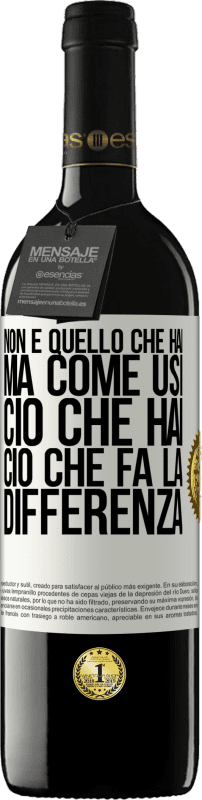 39,95 € Spedizione Gratuita | Vino rosso Edizione RED MBE Riserva Non è quello che hai, ma come usi ciò che hai, ciò che fa la differenza Etichetta Bianca. Etichetta personalizzabile Riserva 12 Mesi Raccogliere 2015 Tempranillo