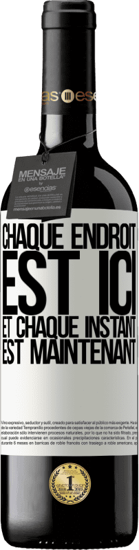 39,95 € Envoi gratuit | Vin rouge Édition RED MBE Réserve Chaque endroit est ici et chaque instant est maintenant Étiquette Blanche. Étiquette personnalisable Réserve 12 Mois Récolte 2015 Tempranillo