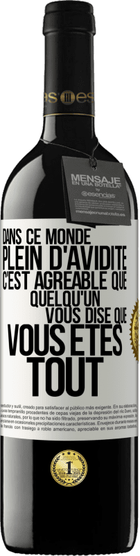 39,95 € Envoi gratuit | Vin rouge Édition RED MBE Réserve Dans ce monde plein d'avidité c'est agréable que quelqu'un vous dise que vous êtes tout Étiquette Blanche. Étiquette personnalisable Réserve 12 Mois Récolte 2015 Tempranillo