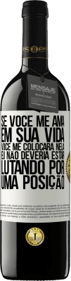 39,95 € Envio grátis | Vinho tinto Edição RED MBE Reserva Se você me ama em sua vida, você me colocará nela. Eu não deveria estar lutando por uma posição Etiqueta Branca. Etiqueta personalizável Reserva 12 Meses Colheita 2015 Tempranillo