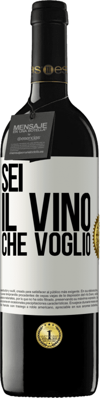 39,95 € Spedizione Gratuita | Vino rosso Edizione RED MBE Riserva Sei il vino che voglio Etichetta Bianca. Etichetta personalizzabile Riserva 12 Mesi Raccogliere 2015 Tempranillo