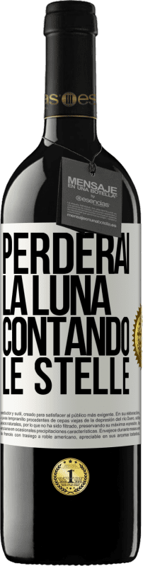 39,95 € Spedizione Gratuita | Vino rosso Edizione RED MBE Riserva Perderai la luna contando le stelle Etichetta Bianca. Etichetta personalizzabile Riserva 12 Mesi Raccogliere 2016 Tempranillo