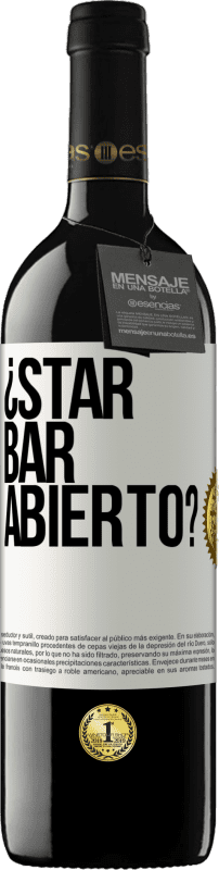 39,95 € Free Shipping | Red Wine RED Edition MBE Reserve ¿STAR BAR abierto? White Label. Customizable label Reserve 12 Months Harvest 2014 Tempranillo