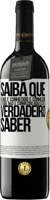 39,95 € Envio grátis | Vinho tinto Edição RED MBE Reserva Saiba que o que é conhecido é conhecido e o que não é conhecido aqui está o verdadeiro saber Etiqueta Branca. Etiqueta personalizável Reserva 12 Meses Colheita 2015 Tempranillo