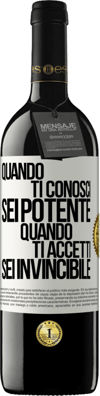 39,95 € Spedizione Gratuita | Vino rosso Edizione RED MBE Riserva Quando ti conosci, sei potente. Quando ti accetti, sei invincibile Etichetta Bianca. Etichetta personalizzabile Riserva 12 Mesi Raccogliere 2016 Tempranillo