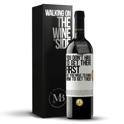 «You don't have to get there first, but you have to know how to get there» RED Edition MBE Reserve