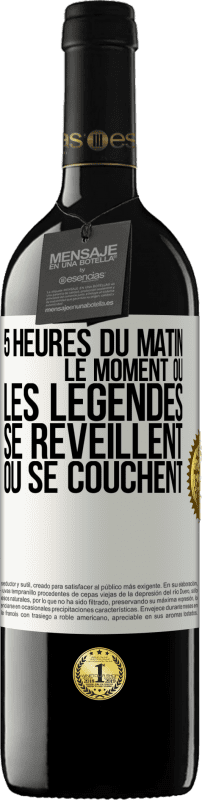 39,95 € Envoi gratuit | Vin rouge Édition RED MBE Réserve 5 heures du matin. Le moment où les légendes se réveillent ou se couchent Étiquette Blanche. Étiquette personnalisable Réserve 12 Mois Récolte 2016 Tempranillo