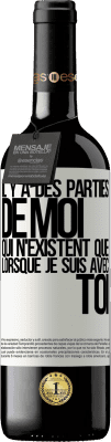 39,95 € Envoi gratuit | Vin rouge Édition RED MBE Réserve Il y a des parties de moi qui n'existent que lorsque je suis avec toi Étiquette Blanche. Étiquette personnalisable Réserve 12 Mois Récolte 2014 Tempranillo