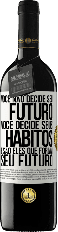 39,95 € Envio grátis | Vinho tinto Edição RED MBE Reserva Você não decide seu futuro. Você decide seus hábitos, e são eles que forjam seu futuro Etiqueta Branca. Etiqueta personalizável Reserva 12 Meses Colheita 2015 Tempranillo