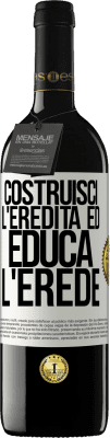 39,95 € Spedizione Gratuita | Vino rosso Edizione RED MBE Riserva Costruisci l'eredità ed educa l'erede Etichetta Bianca. Etichetta personalizzabile Riserva 12 Mesi Raccogliere 2014 Tempranillo