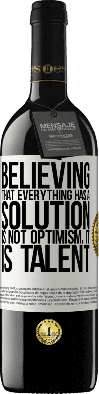 39,95 € Free Shipping | Red Wine RED Edition MBE Reserve Believing that everything has a solution is not optimism. Is slow White Label. Customizable label Reserve 12 Months Harvest 2015 Tempranillo