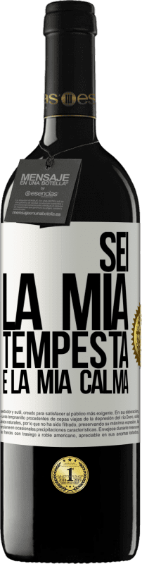 39,95 € Spedizione Gratuita | Vino rosso Edizione RED MBE Riserva Sei la mia tempesta e la mia calma Etichetta Bianca. Etichetta personalizzabile Riserva 12 Mesi Raccogliere 2015 Tempranillo