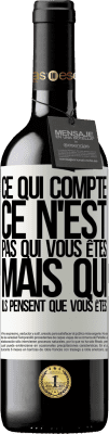 39,95 € Envoi gratuit | Vin rouge Édition RED MBE Réserve Ce qui compte, ce n'est pas qui vous êtes, mais qui ils pensent que vous êtes Étiquette Blanche. Étiquette personnalisable Réserve 12 Mois Récolte 2015 Tempranillo