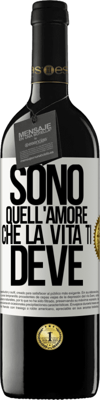 39,95 € Spedizione Gratuita | Vino rosso Edizione RED MBE Riserva Sono quell'amore che la vita ti deve Etichetta Bianca. Etichetta personalizzabile Riserva 12 Mesi Raccogliere 2015 Tempranillo