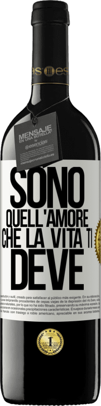 39,95 € Spedizione Gratuita | Vino rosso Edizione RED MBE Riserva Sono quell'amore che la vita ti deve Etichetta Bianca. Etichetta personalizzabile Riserva 12 Mesi Raccogliere 2016 Tempranillo