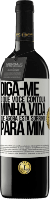 39,95 € Envio grátis | Vinho tinto Edição RED MBE Reserva Diga-me o que você contou a minha vida que agora está sorrindo para mim Etiqueta Branca. Etiqueta personalizável Reserva 12 Meses Colheita 2015 Tempranillo