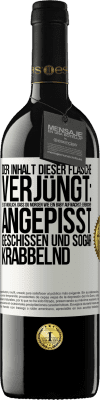39,95 € Kostenloser Versand | Rotwein RED Ausgabe MBE Reserve Der Inhalt dieser Flasche verjüngt: Es ist möglich, dass du morgen wie ein Baby aufwachst: Erbrochen, angepisst, geschissen und Weißes Etikett. Anpassbares Etikett Reserve 12 Monate Ernte 2016 Tempranillo