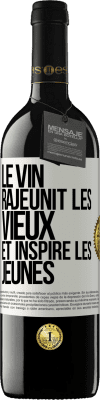 39,95 € Envoi gratuit | Vin rouge Édition RED MBE Réserve Le vin rajeunit les vieux et inspire les jeunes Étiquette Blanche. Étiquette personnalisable Réserve 12 Mois Récolte 2015 Tempranillo