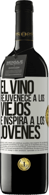 39,95 € Envío gratis | Vino Tinto Edición RED MBE Reserva El vino rejuvenece a los viejos e inspira a los jóvenes Etiqueta Blanca. Etiqueta personalizable Reserva 12 Meses Cosecha 2015 Tempranillo