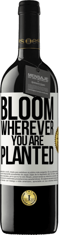 39,95 € Free Shipping | Red Wine RED Edition MBE Reserve It blooms wherever you are planted White Label. Customizable label Reserve 12 Months Harvest 2014 Tempranillo