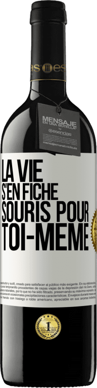 39,95 € Envoi gratuit | Vin rouge Édition RED MBE Réserve La vie s'en fiche, souris pour toi-même Étiquette Blanche. Étiquette personnalisable Réserve 12 Mois Récolte 2015 Tempranillo