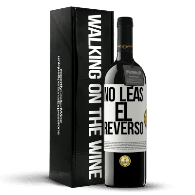 «No leas el reverso» Edición RED MBE Reserva