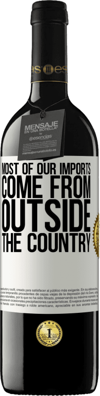39,95 € Free Shipping | Red Wine RED Edition MBE Reserve Most of our imports come from outside the country White Label. Customizable label Reserve 12 Months Harvest 2016 Tempranillo