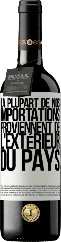 39,95 € Envoi gratuit | Vin rouge Édition RED MBE Réserve La plupart de nos importations proviennent de l'extérieur du pays Étiquette Blanche. Étiquette personnalisable Réserve 12 Mois Récolte 2015 Tempranillo