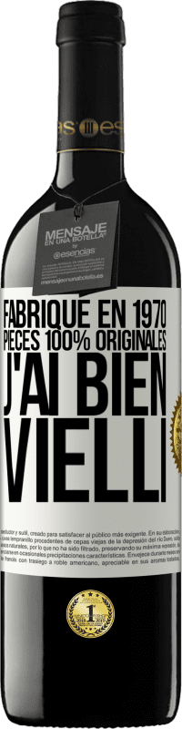 39,95 € Envoi gratuit | Vin rouge Édition RED MBE Réserve Fabriqué en 1970, pièces 100% originales. J'ai bien vielli Étiquette Blanche. Étiquette personnalisable Réserve 12 Mois Récolte 2014 Tempranillo