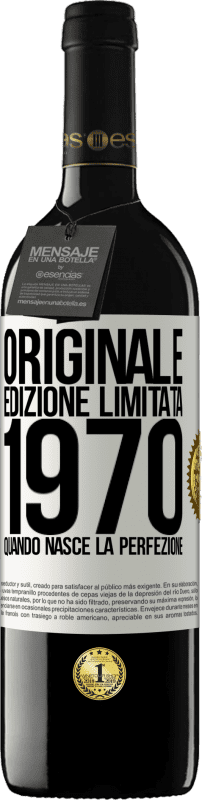 39,95 € Spedizione Gratuita | Vino rosso Edizione RED MBE Riserva Originale. Edizione Limitata. 1970. Quando nasce la perfezione Etichetta Bianca. Etichetta personalizzabile Riserva 12 Mesi Raccogliere 2015 Tempranillo