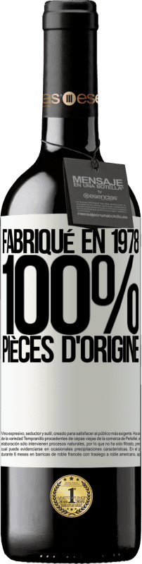 39,95 € Envoi gratuit | Vin rouge Édition RED MBE Réserve Fabriqué en 1978. 100% pièces d'origine Étiquette Blanche. Étiquette personnalisable Réserve 12 Mois Récolte 2014 Tempranillo