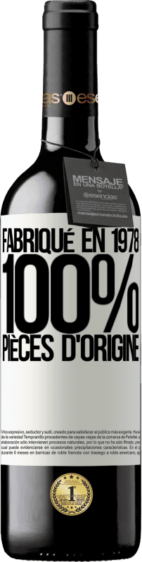 39,95 € Envoi gratuit | Vin rouge Édition RED MBE Réserve Fabriqué en 1978. 100% pièces d'origine Étiquette Blanche. Étiquette personnalisable Réserve 12 Mois Récolte 2015 Tempranillo